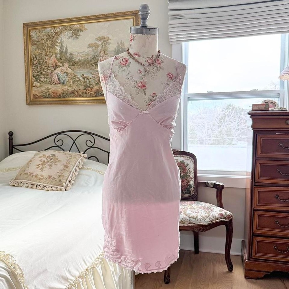 y2k cato pink lace slip dress size large some pilling